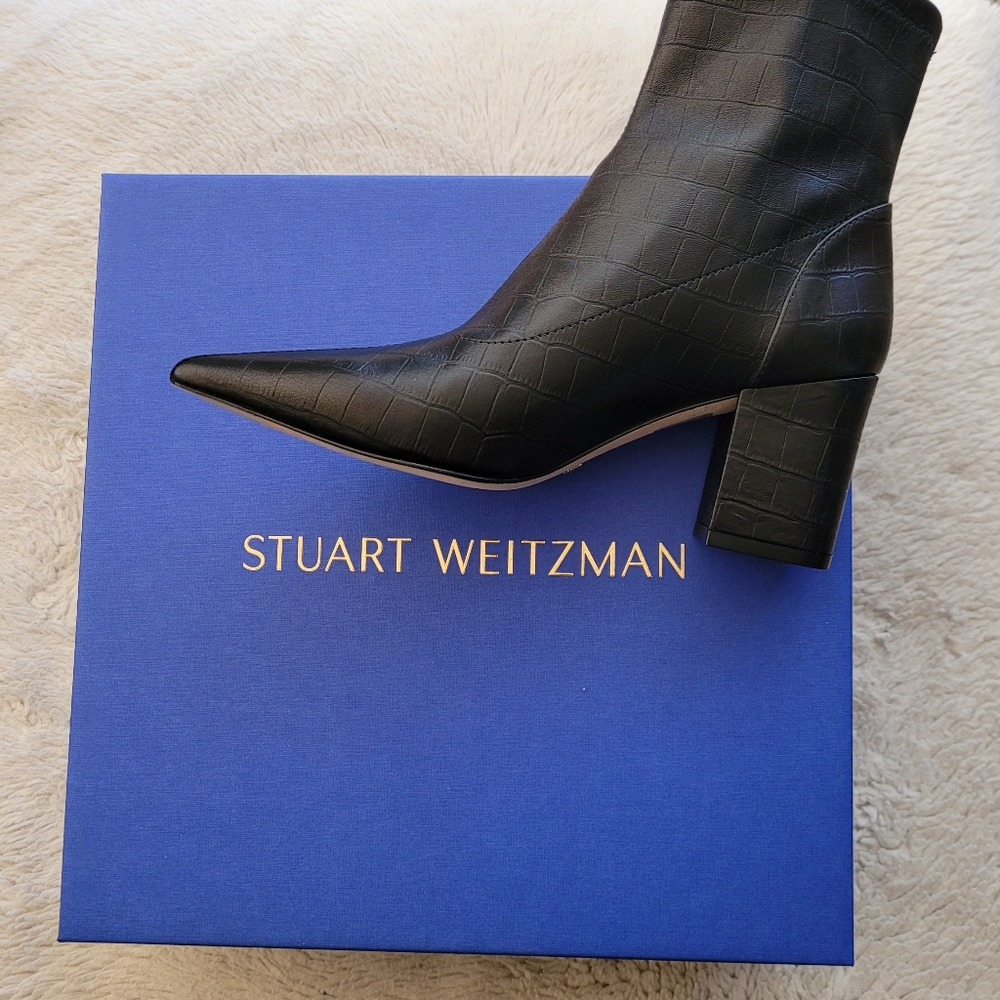 Stewart Weitzman Block Stretch Booties, 5.5